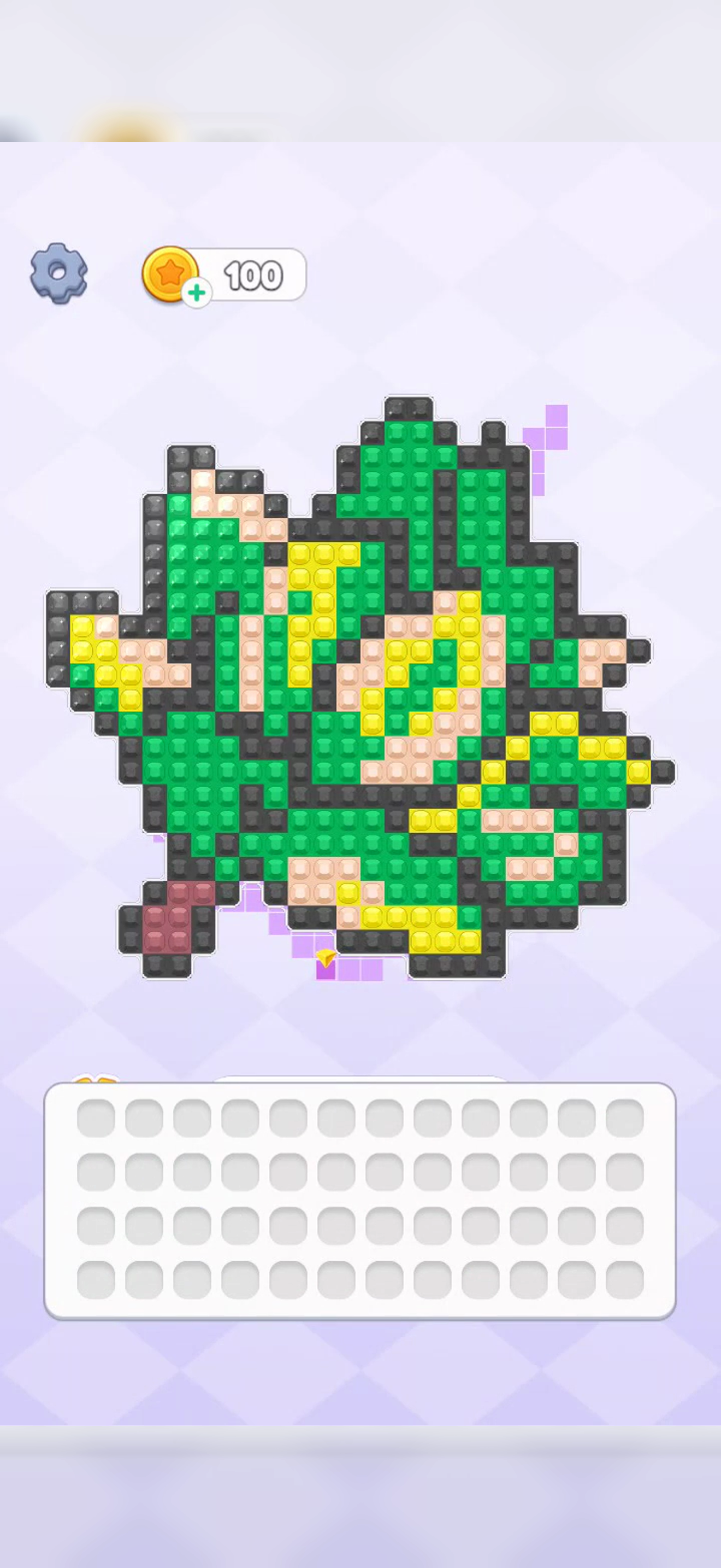 Gem Painting App Store screenshot showing level 15 gameplay